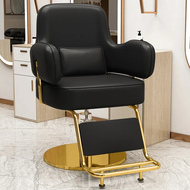 

Hairdressing Foldable Backrest Barber Chair Swivel Comfort Hair Dyeing Perm Barber Chair Cadeira De Barbeiro Beauty Furniture