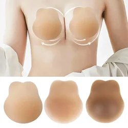 Silicone Bra Invisible Breast Paste for women Rabbit Ear Lift Up Nipple Cover Adhesive Strapless Backless Gathering Chest Paste