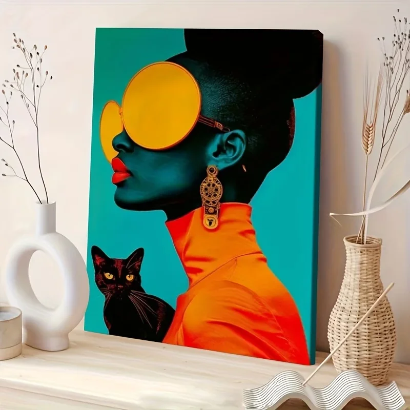 Eternal African Heritage Canvas Painting with Wood Frame