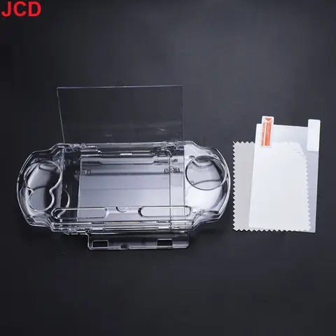 For PSP1000 2000 3000 PSV2000 Transparent Cover Case Snap-in Crystal Protector Case Protective Shell With Screen Protector Film