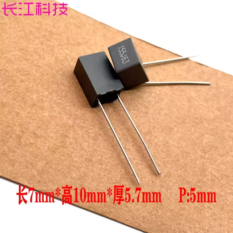 

Плёночный конденсатор CL21 MKP Xiamen Farah Calibration 1.5мкФ 155 1u5f 63В 100В с медными выводами