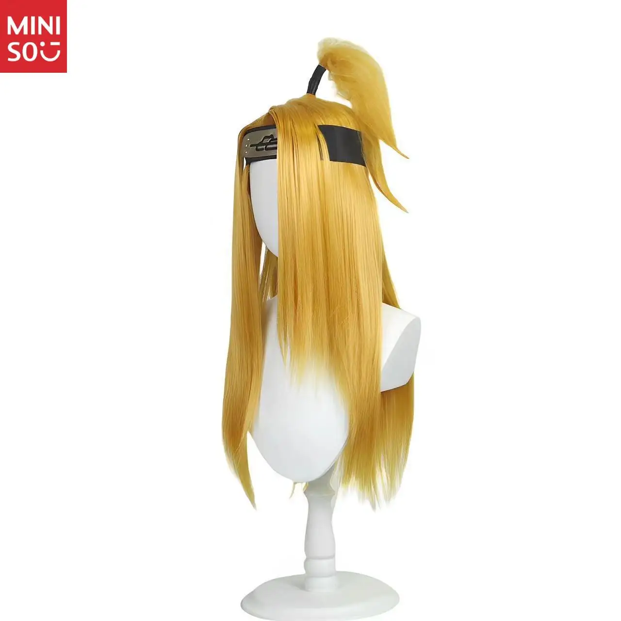 باروكة أنيمي ناروتو ديدارا كوس - باروكة كوسبلاي ذهبية نابضة بالحياة ذات مظهر طبيعي، شعر صناعي لمجموعات المعجبين #4