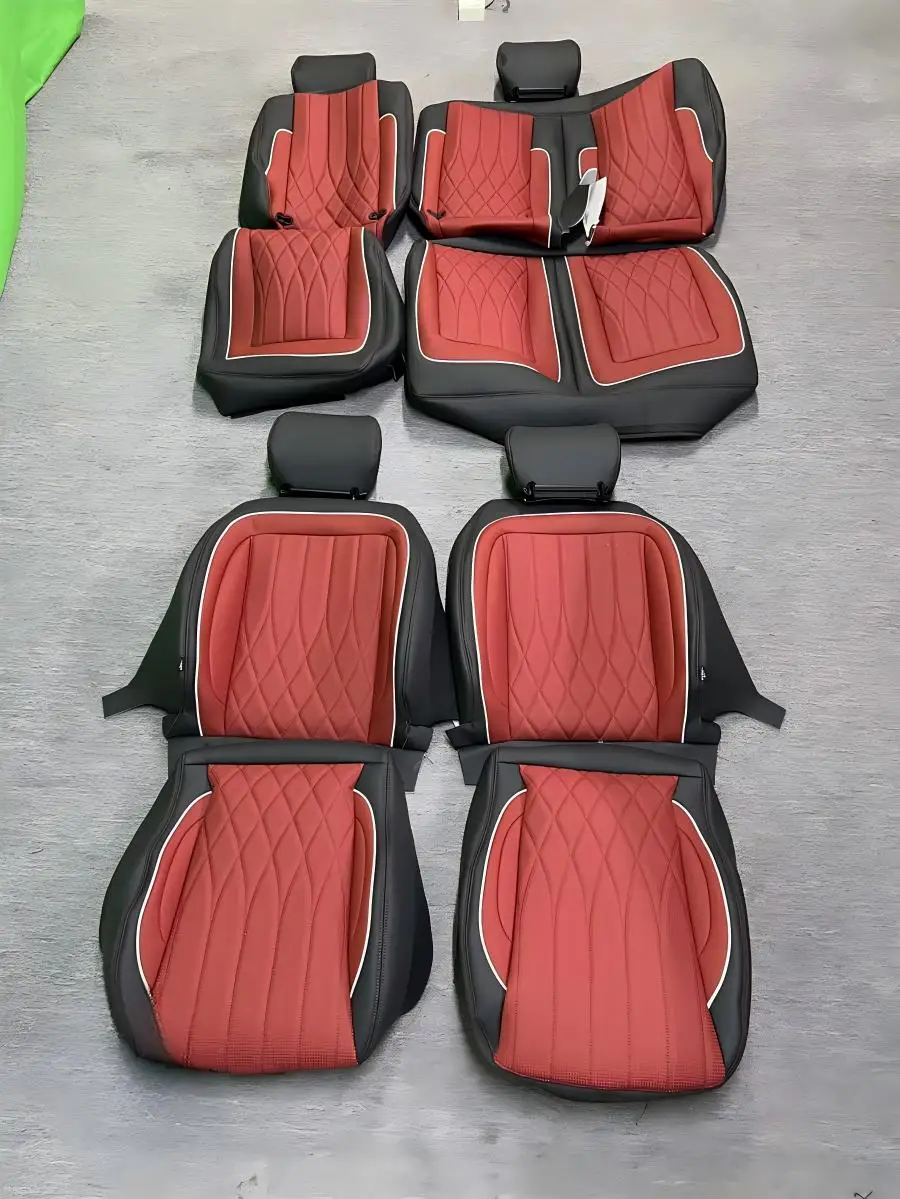 For Mercedes Benz C Class W204 W205 C180 C200 C300 Luxury Leather Car Seat Covers Full Set Waterproof