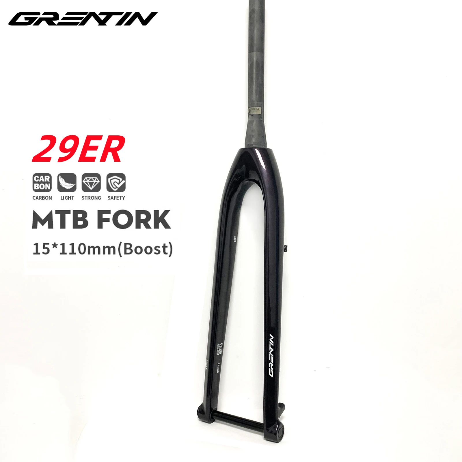 29er MTB Thru Axle Fork 15*110mm Full Carbon Fiber Bike Front Fork 27.5/29