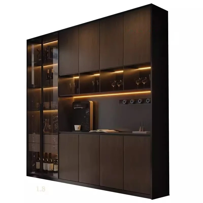 

Corner Furniture For Wine Stand Floating Cabinet Whiskey Decoration Home Bar Coffee Cabinet Wooden Wine Cellar Showcases Display