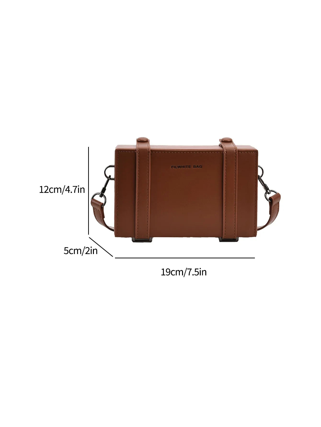 Simple Men\'s Small Shoulder Bag Unisex Phone Bags Streetwear Personality Box bag for Men Suitcase Shape Crossbody bags bolso 가방