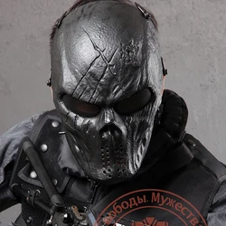 Black God Airsoft Paintball Skull Full Face Protection Mask for Outdoor Wargame Tactical Gear CS War