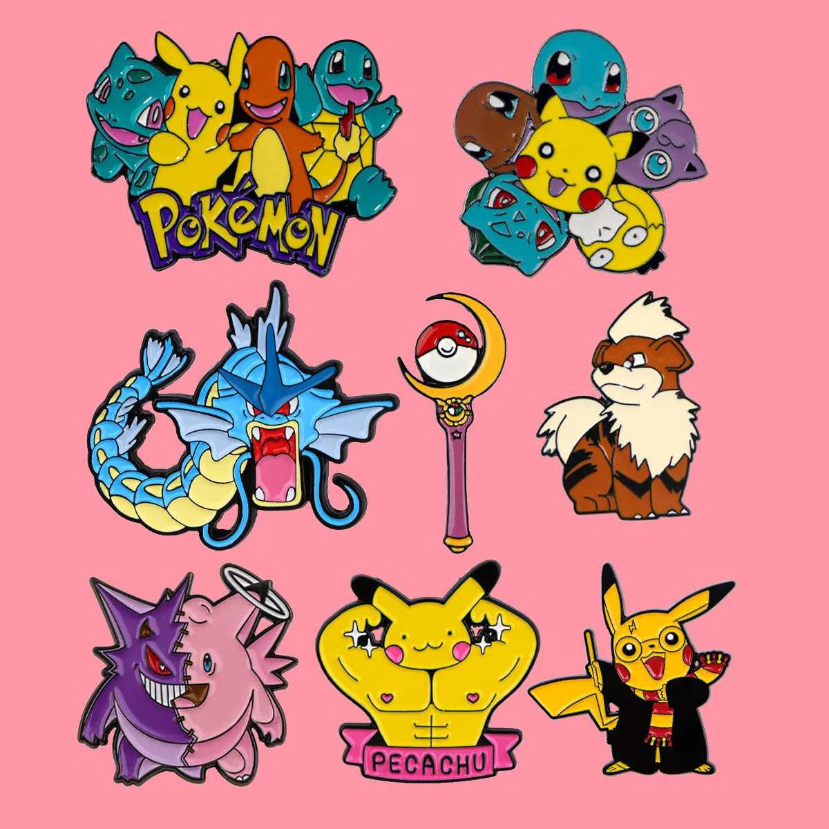Niedliche Anime-Charakter-Pins Coole Cartoon-Abzeichen Broschen für Kleidung Emaille-Pin Damen-Abzeichen Schmuck-Accessoires Geschenke für Kinder
