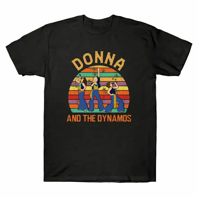 Donna And The Dynamos Vintage Men'S T-Shirt Mamma Mia Music Tee Short Sleeve Top