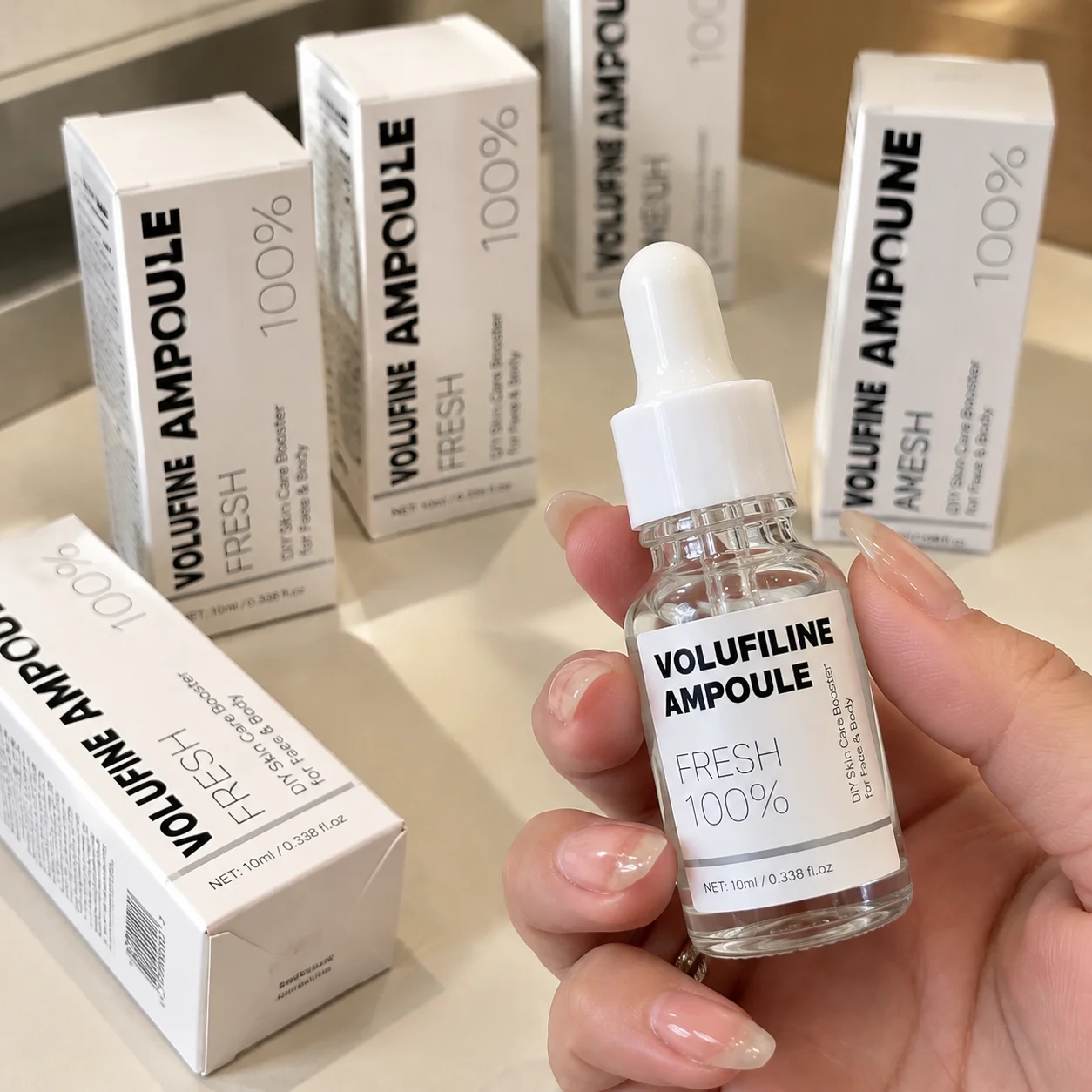 Volufiline Ampoule Serum Fresh Skin Booster For Face Body Centella Extract Plumping Hydrating Gentle Serum Skin Care