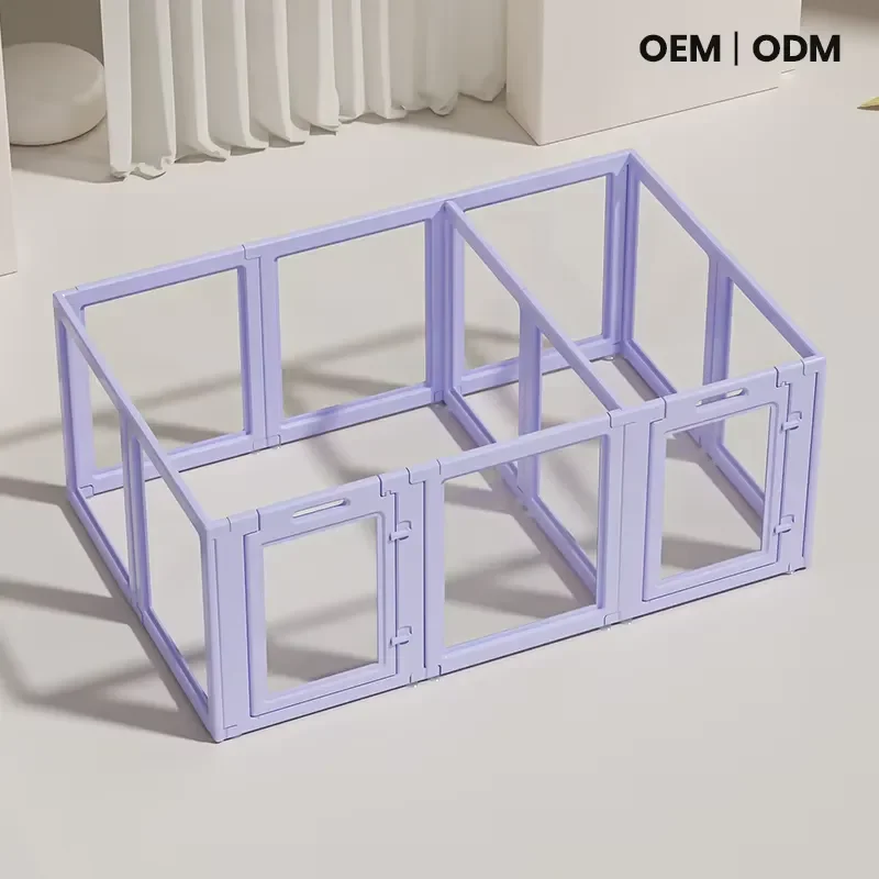 Transparent Indoor Pet Fence for Small Medium Large Dogs Easy to Clean Playpen Barrier Wholesale New Arrival Durable Plastic
