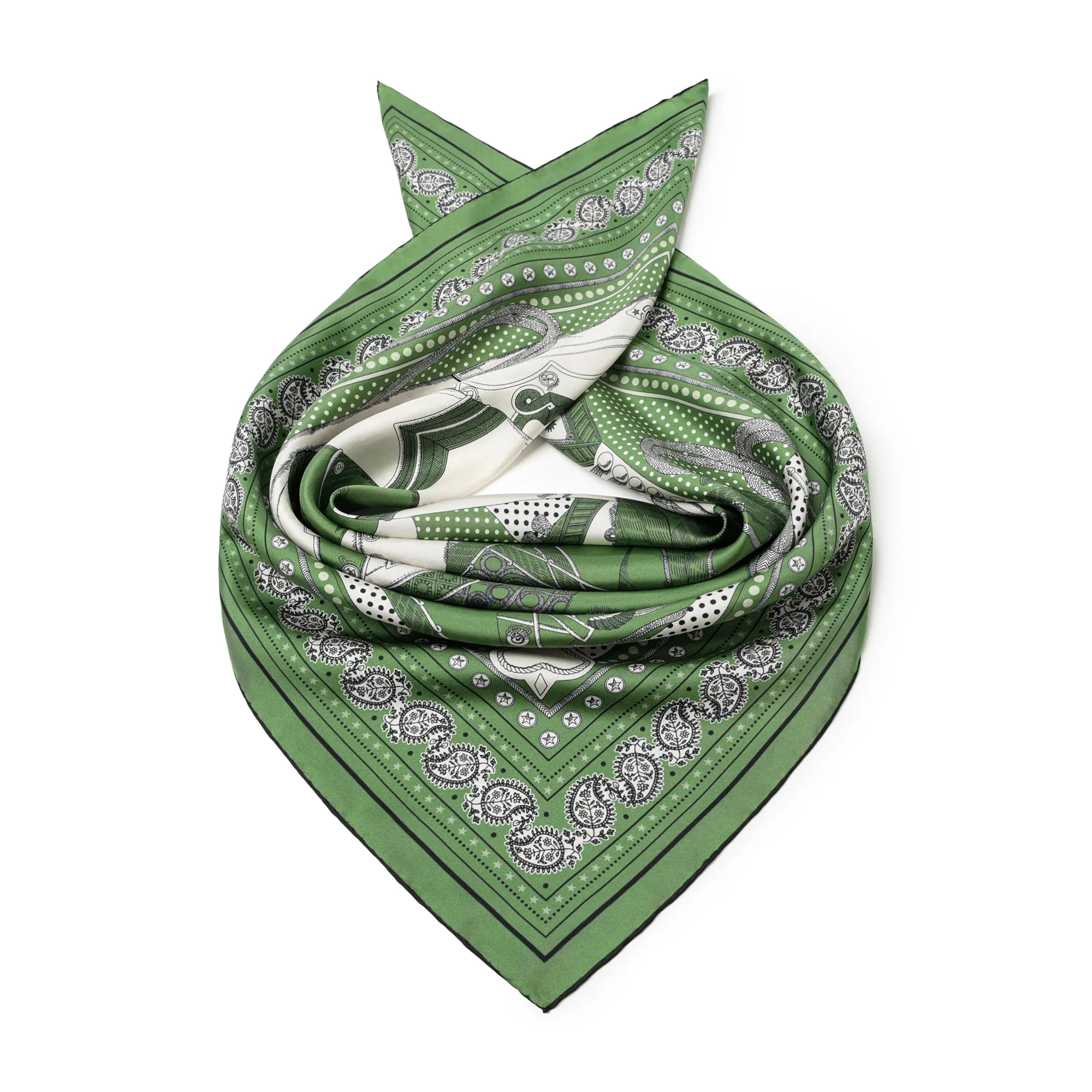 Lenço de seda verde 90cm, bandanas de cabelo quadradas, bordas enroladas à mão, lenços de roupas femininas, acessórios de bolsa, presente de amante de natal