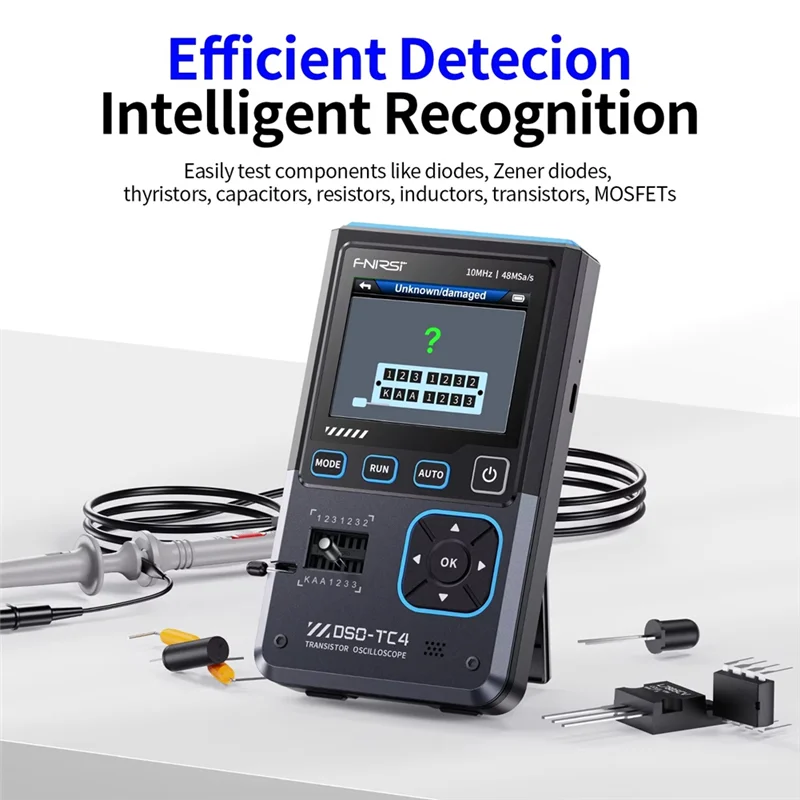 

AT51- DSO-TC4 3 In 1 Digital Oscilloscope 10Mhz 48Ms/S Transistor Tester Electronics Component Tester USB Charger Tools