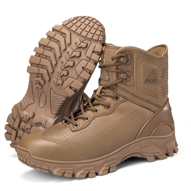 

Мужские тактические ботинки, водонепроницаемые, высокого качества, женские рабочие ботинки унисекс, армейская обувь на шнуровке, противоскользящая мужская уличная обувь