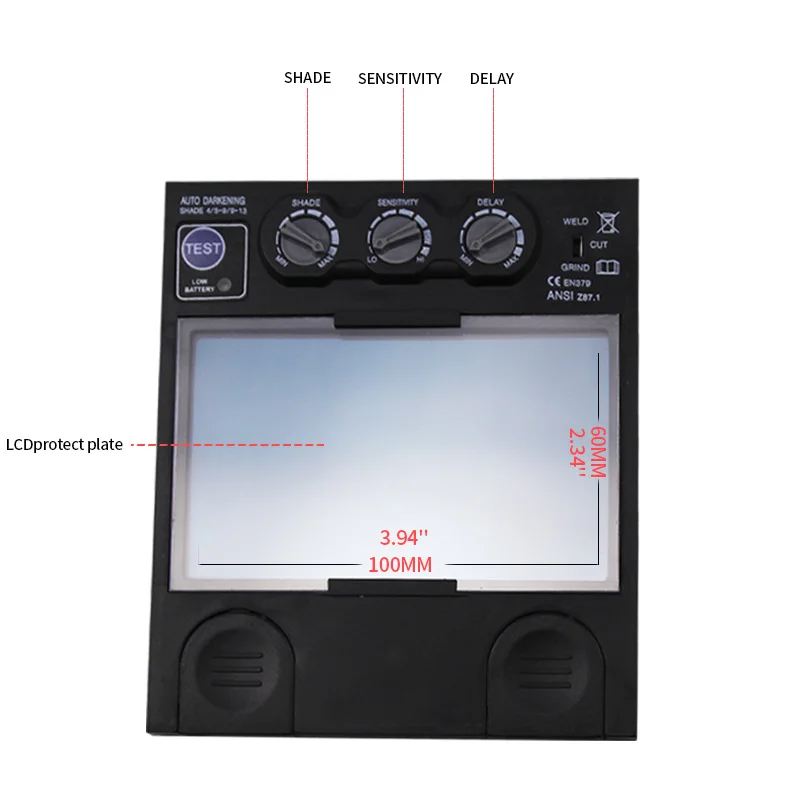 Big view eara 4 arc sensor Solar auto darkening filter TIG MIG MMA True color welding mask/welder cap/eyes mask  filter