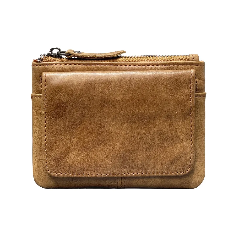 Retro Multi Card Seat Small Minimalist Credit ID Card Holder Wallet Male Slim Leather Wallet with Coin Purse for Men Women