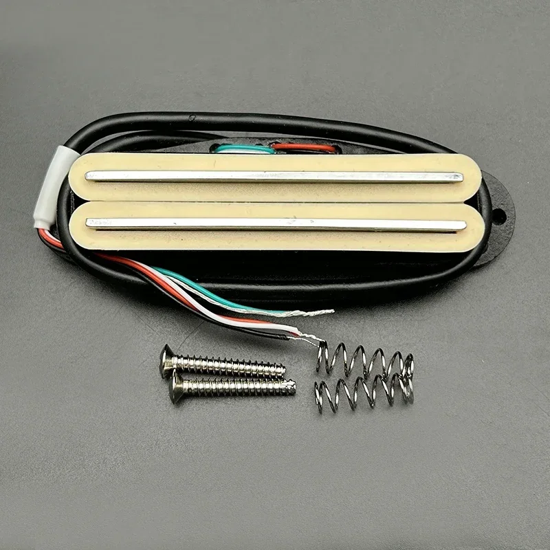 Alnico II Twin Rail Mini Humbucker ST Pickup a bobina singola Dimensioni 9K 4 condotti Bobina di uscita Divisione Pickup Alnico 2