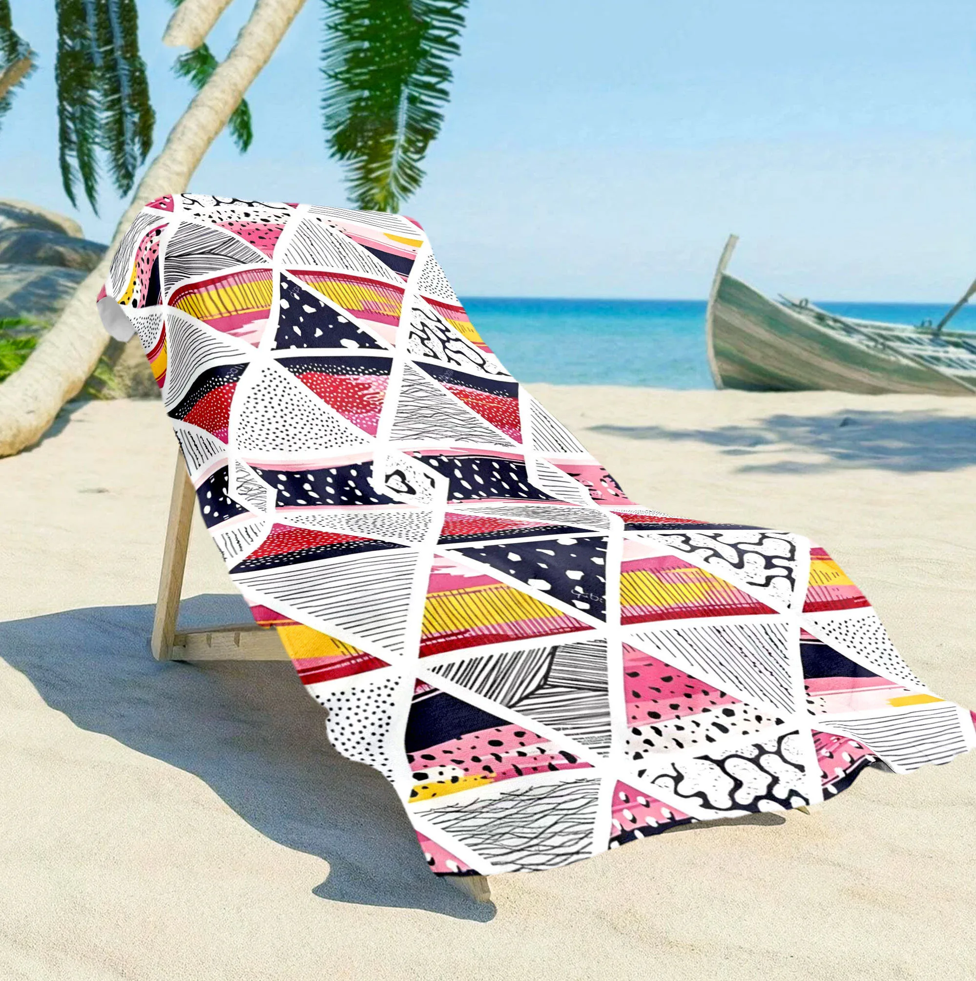 Bohemian Style Beach Towel for Yoga Swimming Fitness Beach Leisure And Camping - Soft Absorbent Quick-Dry Sand-Free Design