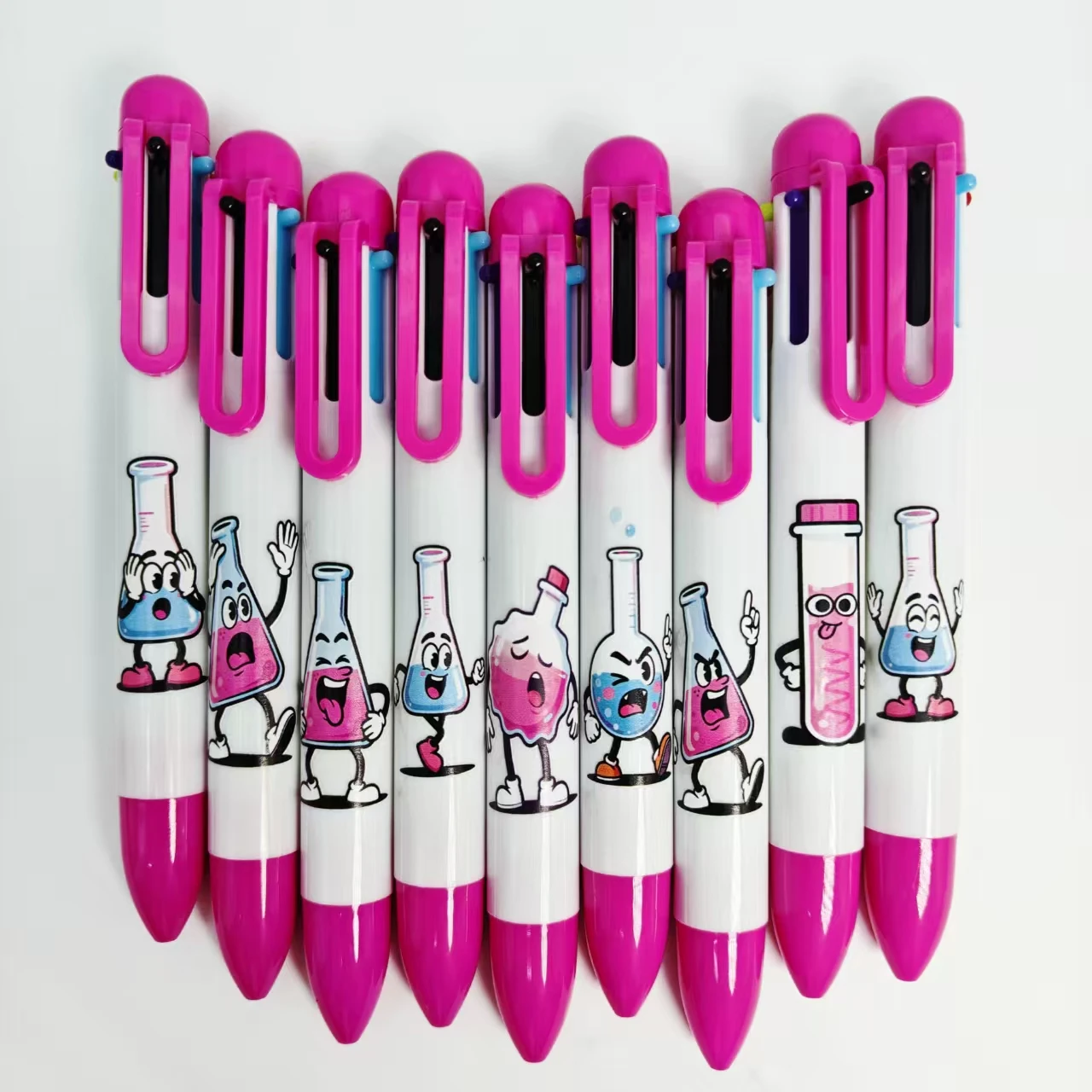 

9 шт./18 шт. лабораторная бутылка, разнообразные шариковые ручки, шариковая ручка «шесть в одном», выделенные ключевые точки, студенческие канцелярские принадлежности, креативный подарок