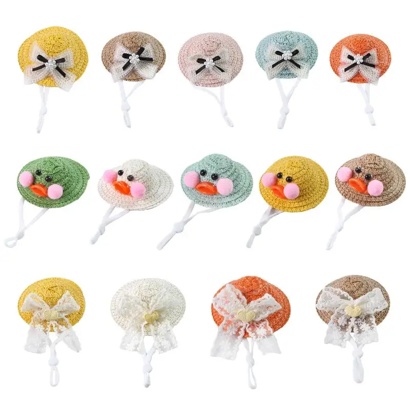 Niedliche kleine Häkelmütze für Haustiere, Mini-Haustier-Hamster-Papagei-Chipmunk-Kopfbedeckung für Hamster, Meerschweinchen, kleine Haustier-Deko-Accessoires – Detail 6