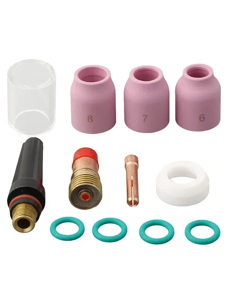 Welding Part Gas Lens High Quality Kit Fit DB O-rings SR Soldeing Tools WP 12pcs 17GL332 3/32