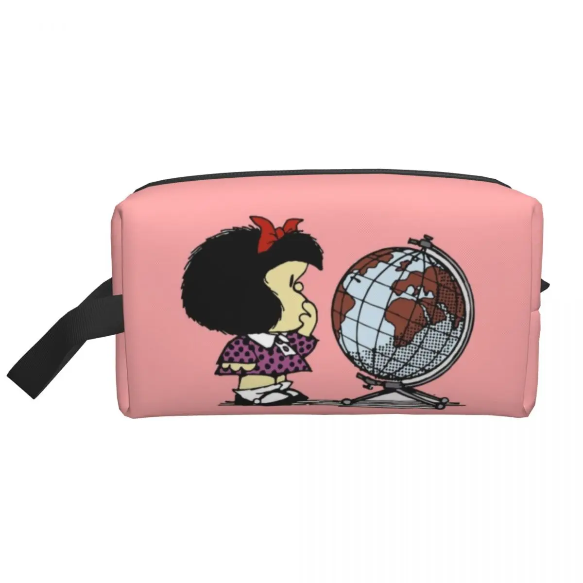 Borsa da toilette da viaggio personalizzata Mafalda World Fashion Quino Cartoon Cosmetic Makeup Organizer per le donne Beauty Storage Dopp Kit Box