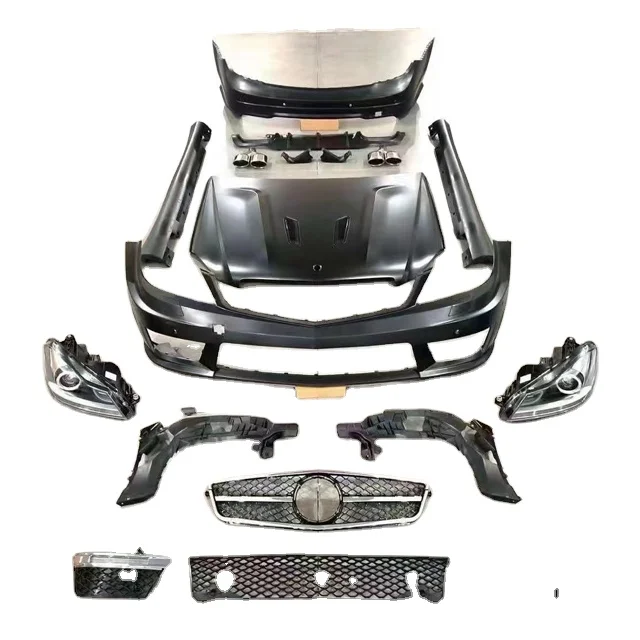 

Dream Garage W204 C63 Wide Body Kit Rear Diffuser For Mercedes BenZ C Class W204 2011 2012 2013 2014