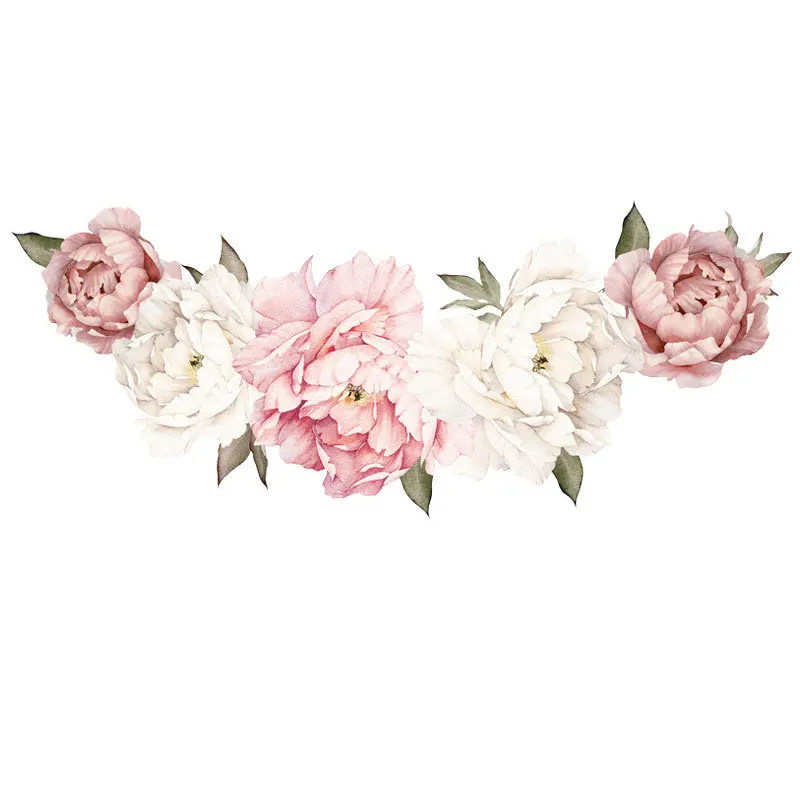 40*60cm Wall Sticker Decoration Home Removable Vinyl Waterproof Art Bedroom DIY Decals Peony flower High quality