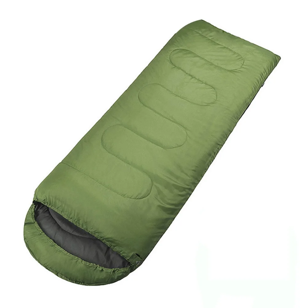 

Sleeping Bag with Hat Mummy Bags Waterproof Adults Cold Weather Green Camping Hiking Home Use Polyester Fiber Pongee Spinning