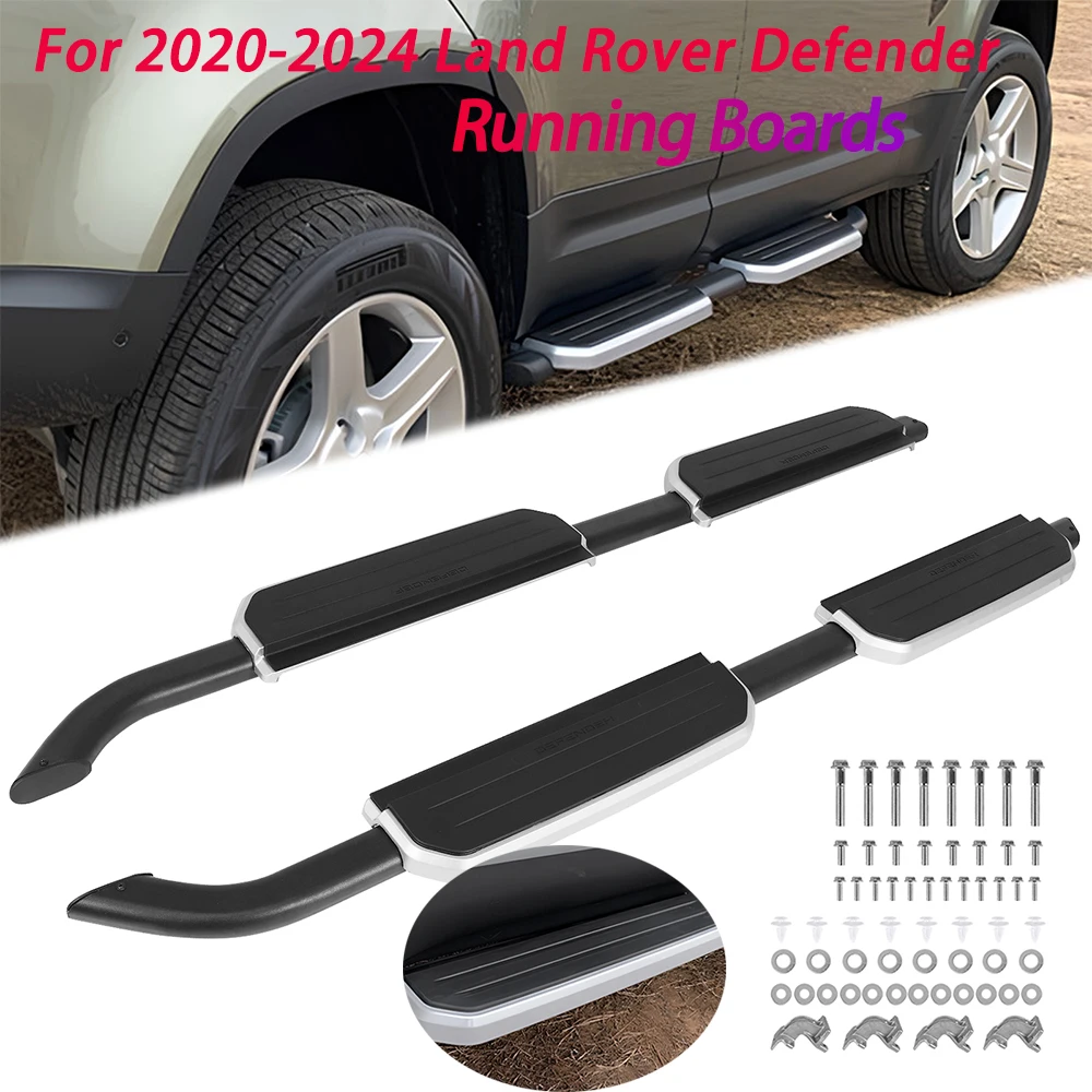 

Для Land Rover Defender 2020-2024 подножки износостойкие боковые ступенчатые рейки с высокой нагрузкой, запасные части для автомобилей