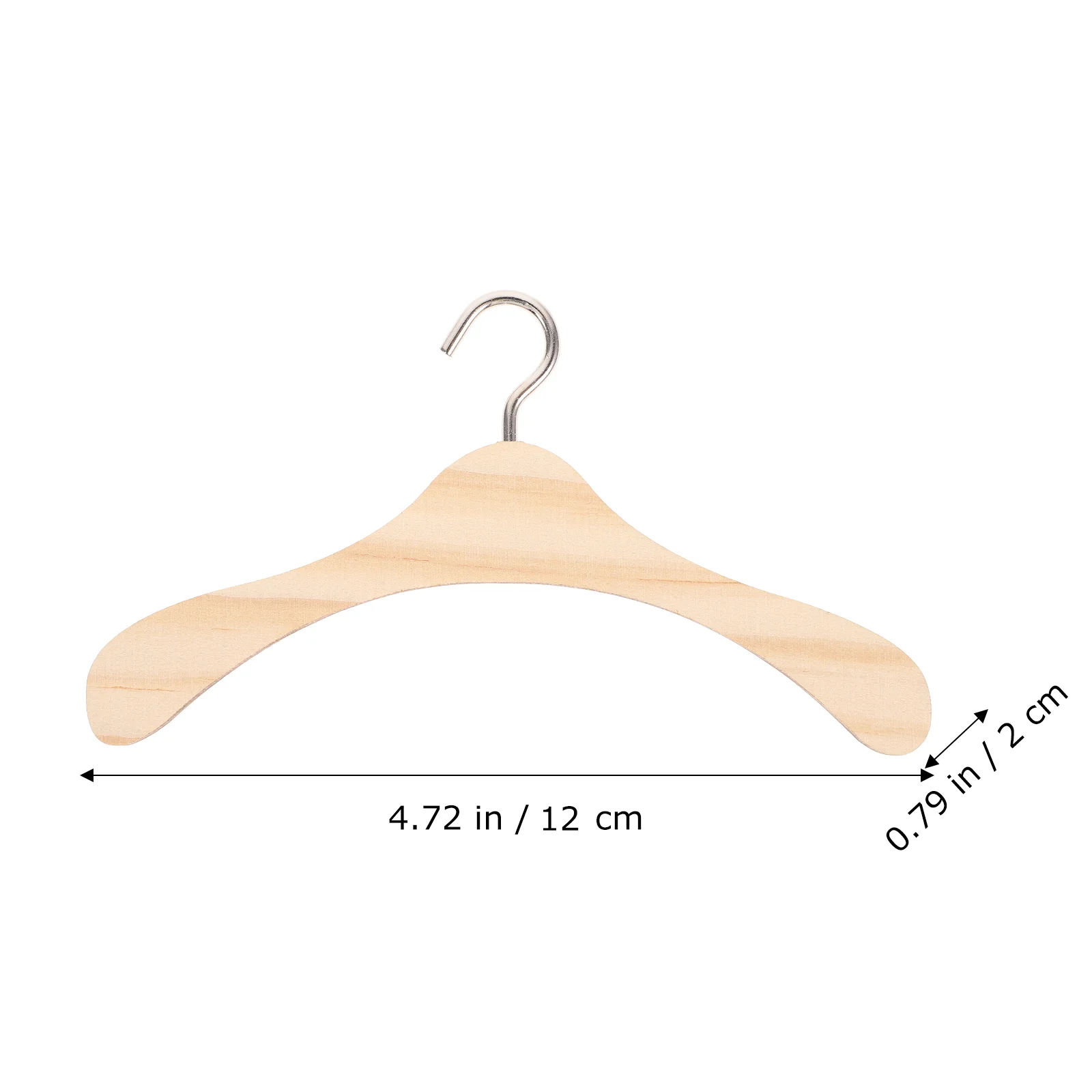10 Pcs Baby Mini Child Toys for Girls Heavy Duty Clothes Rack Hangers Wooden 1/3 BJD Dolls