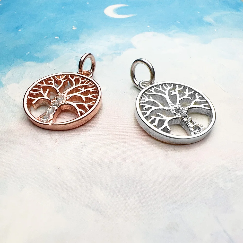 Pendant Small Tree Brand New Spring Fine Jewelry 925 Sterling Silver Accessories Romanitc Gift For Woman