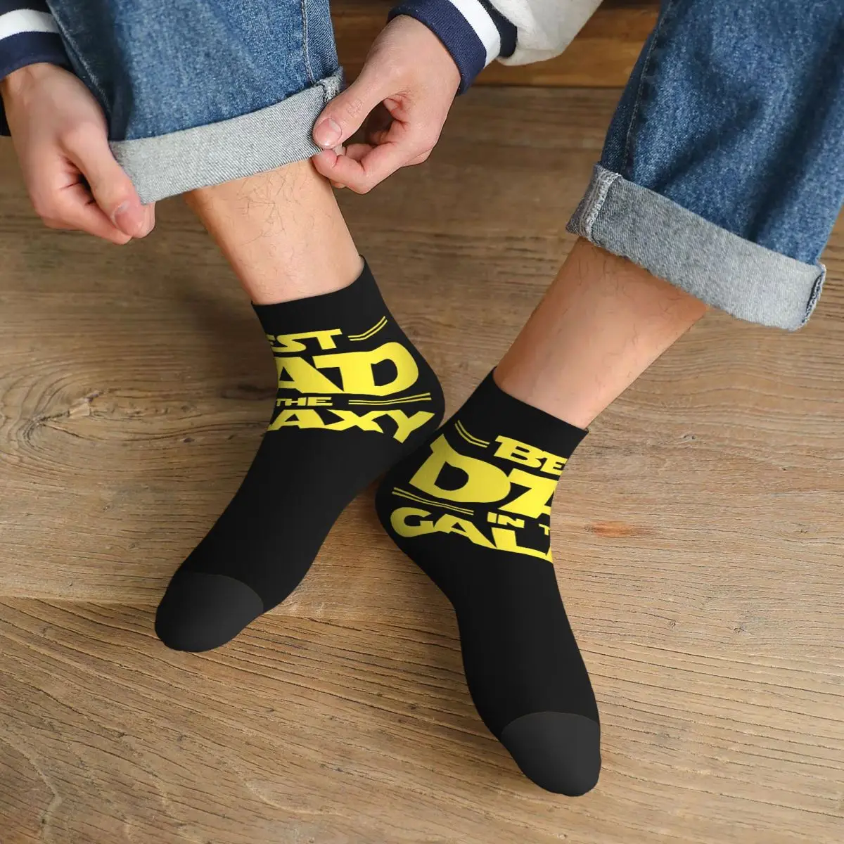 

Носки Best Dad In The Galaxy, впитывающие пот чулки в стиле Харадзюку, всесезонные носки, аксессуары для мужчин и женщин, подарки