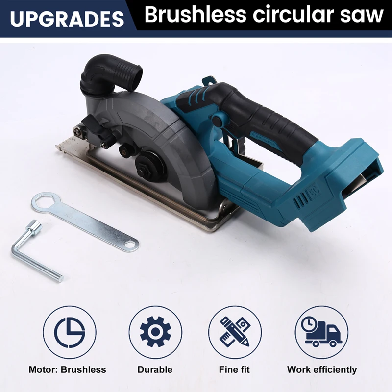 Brushless Circular Saw Electric Saw 0-45° Adjustable Wood Cuttiing Machine Power Woodworking Tool For Makita 18V Battery