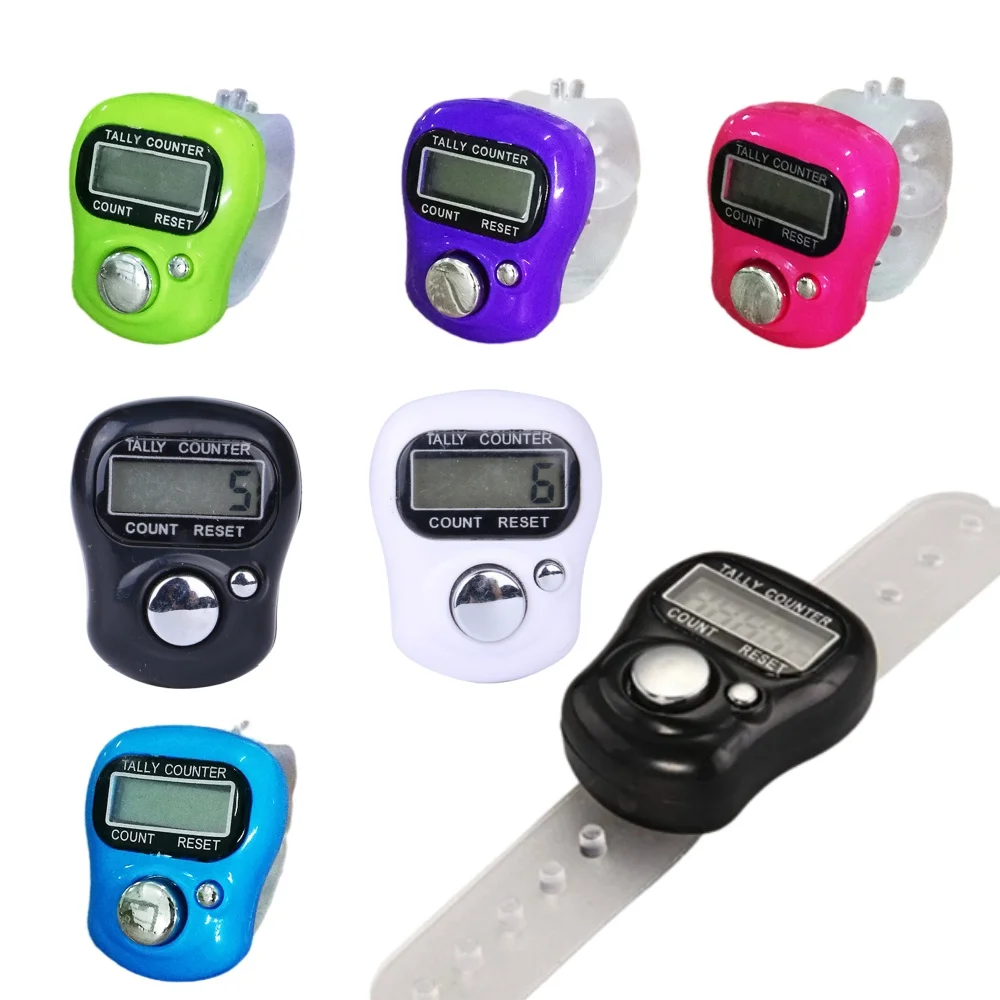 1/3PCS Electronic Digital Finger Ring Tally Counter Hand Held Knitting Row Counter Clicker NEW Mini Point Marker Counter LCD