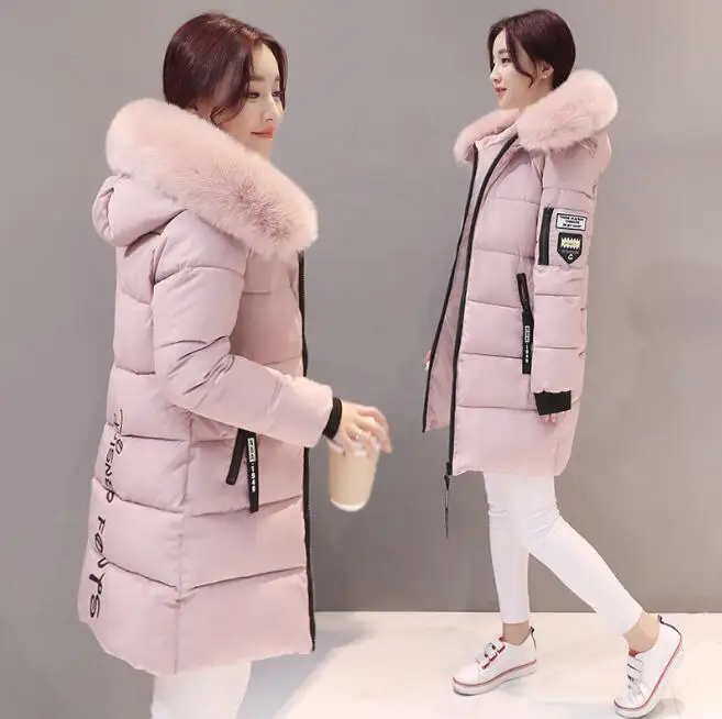 Women Winter Fashion Long Cotton Parkas Woman Winter Jacket Women Coats for Women Warm Slim-fit Hooded Jacket for Women