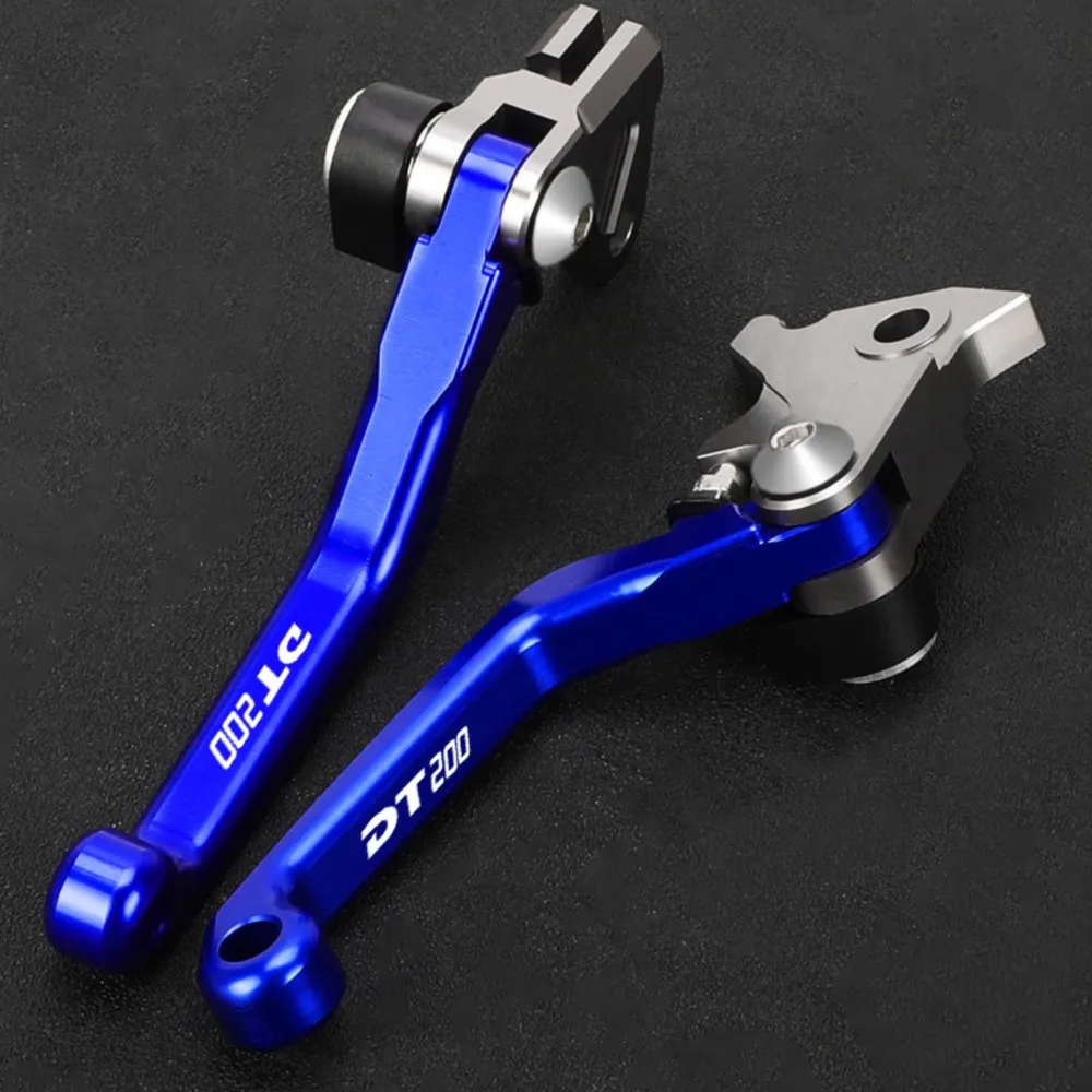 Motocross Aluminum Alloy Folding Pivot Brake Clutch Levers Handle For YAMAHA DT200 1988 -1992 1993 1994 Off-Road Pit Dirt Bike