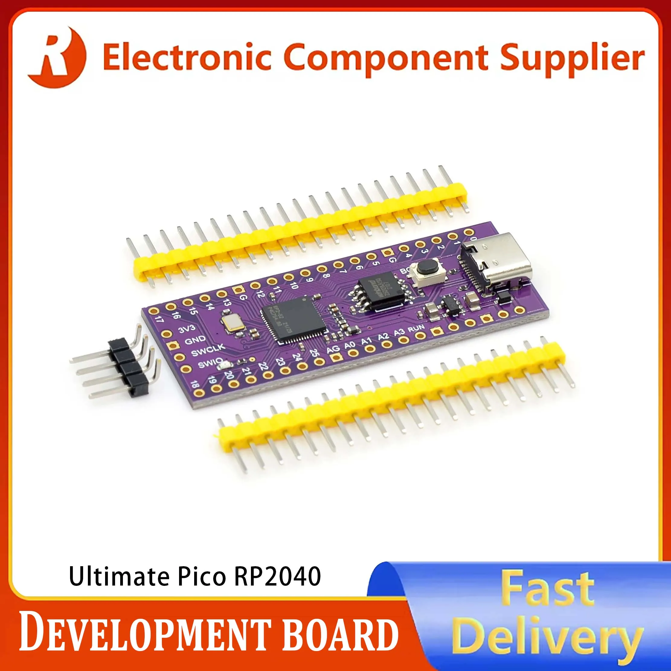 2pcs Raspberry Pi Ultimate Pico RP2040 128 Mbit 16 MB/4 MB Compatible Dual-Core Processor