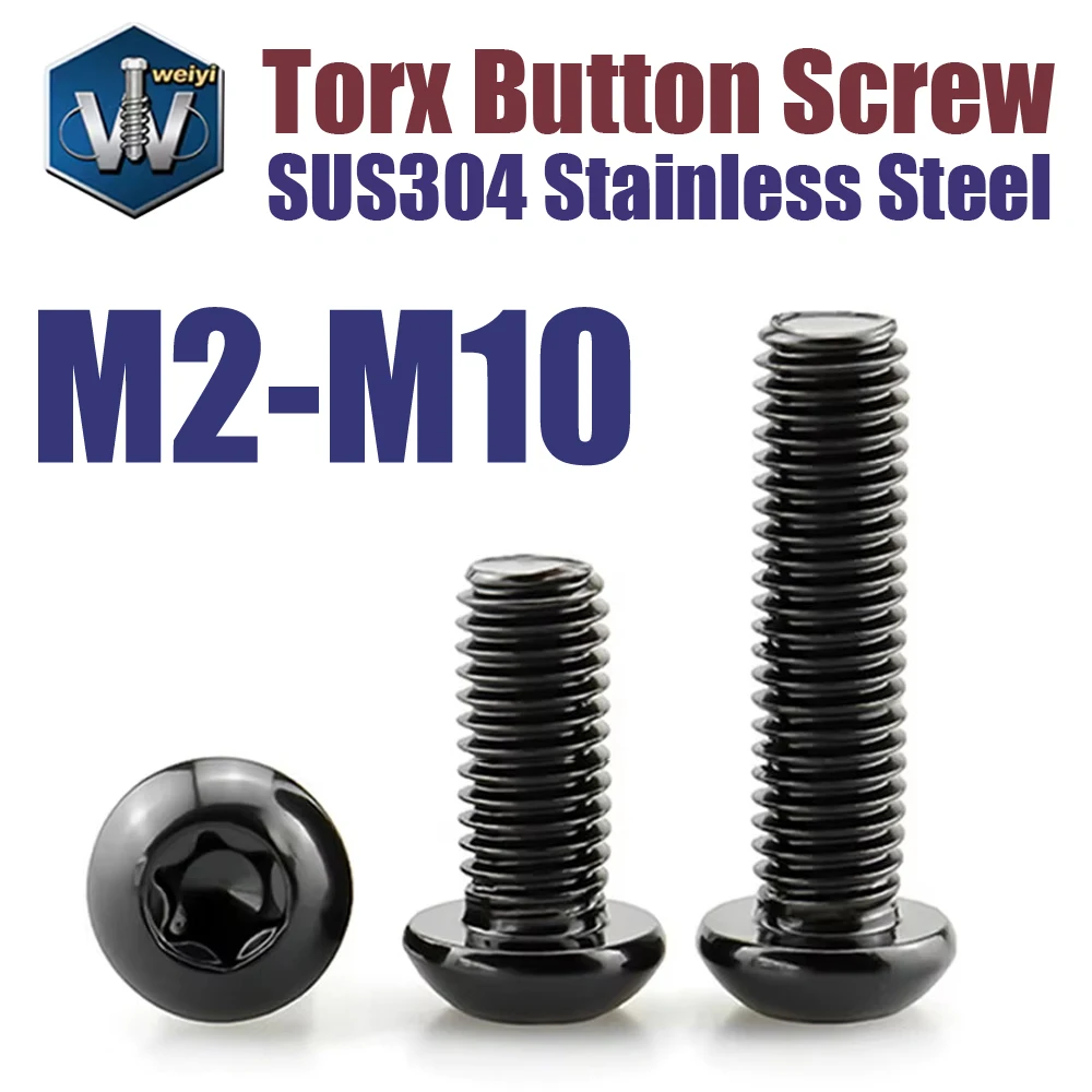 Weiyi M1.6 M2 M2.5 M3 M4 M5 M6 M8 Schwarz Verzinkte A2-70 SUS304 Edelstahl PM Sechslapp-Torx-Schrauben mit Tamper-Proof-Funktion – Detail 2