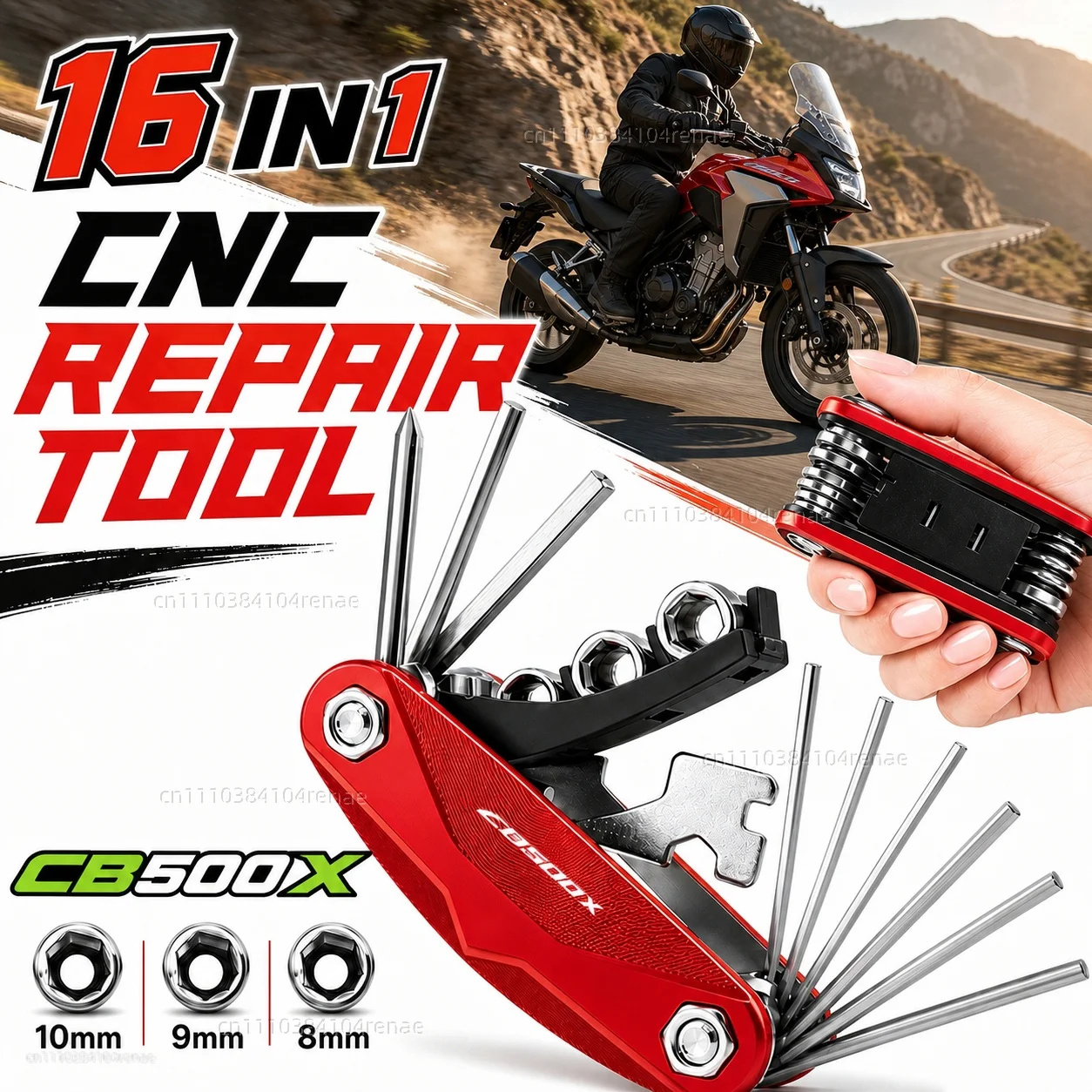 

For HONDA CB500X CB 500X CB500 X 2017-2021 2020 2019 2018 Motorcycle Tool Repair Kit Multifunctional Screwdriver Wrench Hex Key