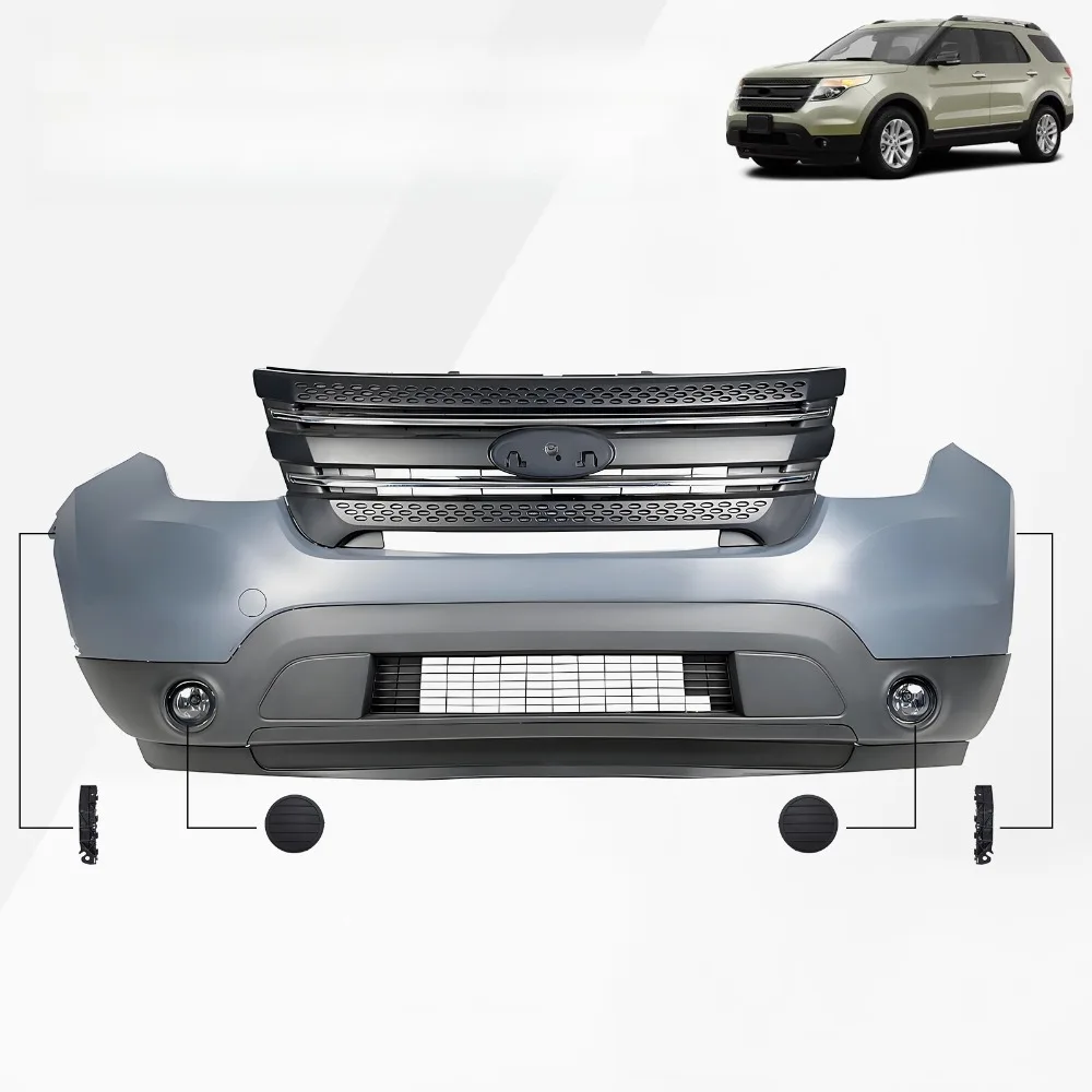 

Передняя решетка бампера в сборе с противотуманными фарами для Ford Explorer 2011-2015 гг.