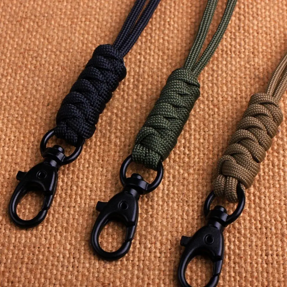 High Quality Self-Defense High Strength Lanyard Rotatable Buckle Paracord Keychain Parachute Cord Key Ring
