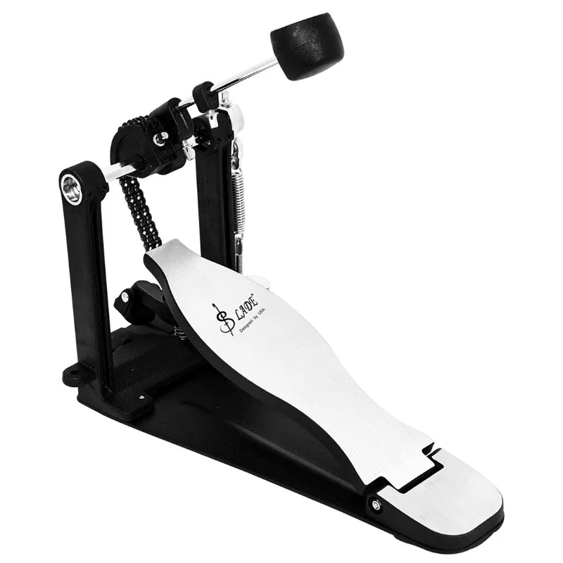 Metal Bass Drum Pedal Widened Non-slip Stable Durable Smooth Double-chain Practice Single Pedal Musical Instrument Accessories