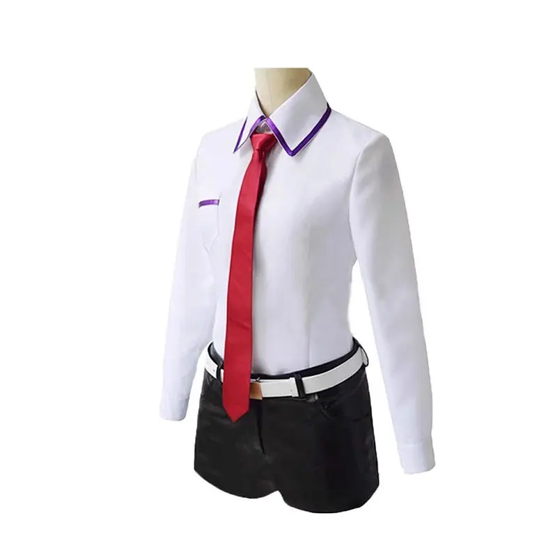 Steins Okabe Rintarou Hiyajo Maho Cosplay Anime Makise Kurisu Urushibara Ruka Cosplay Costume Jacket Coat Outfits Custom Size