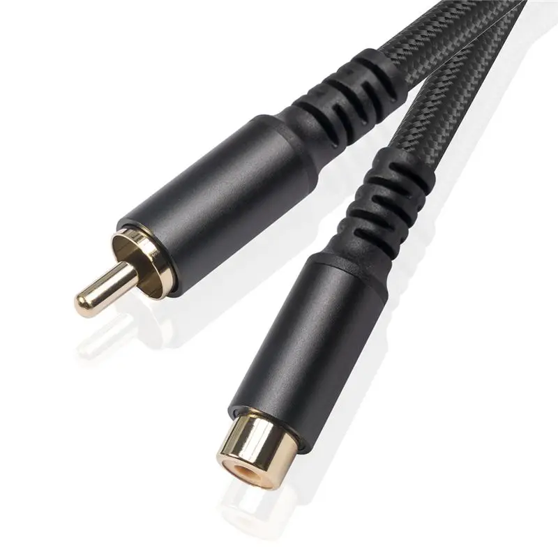 [Cable de extensión RCA digital A51I] Cable de audio y video RCA, cable RCA macho a hembra para altavoz, subwoofer, cámara, HDTV, amplificador
