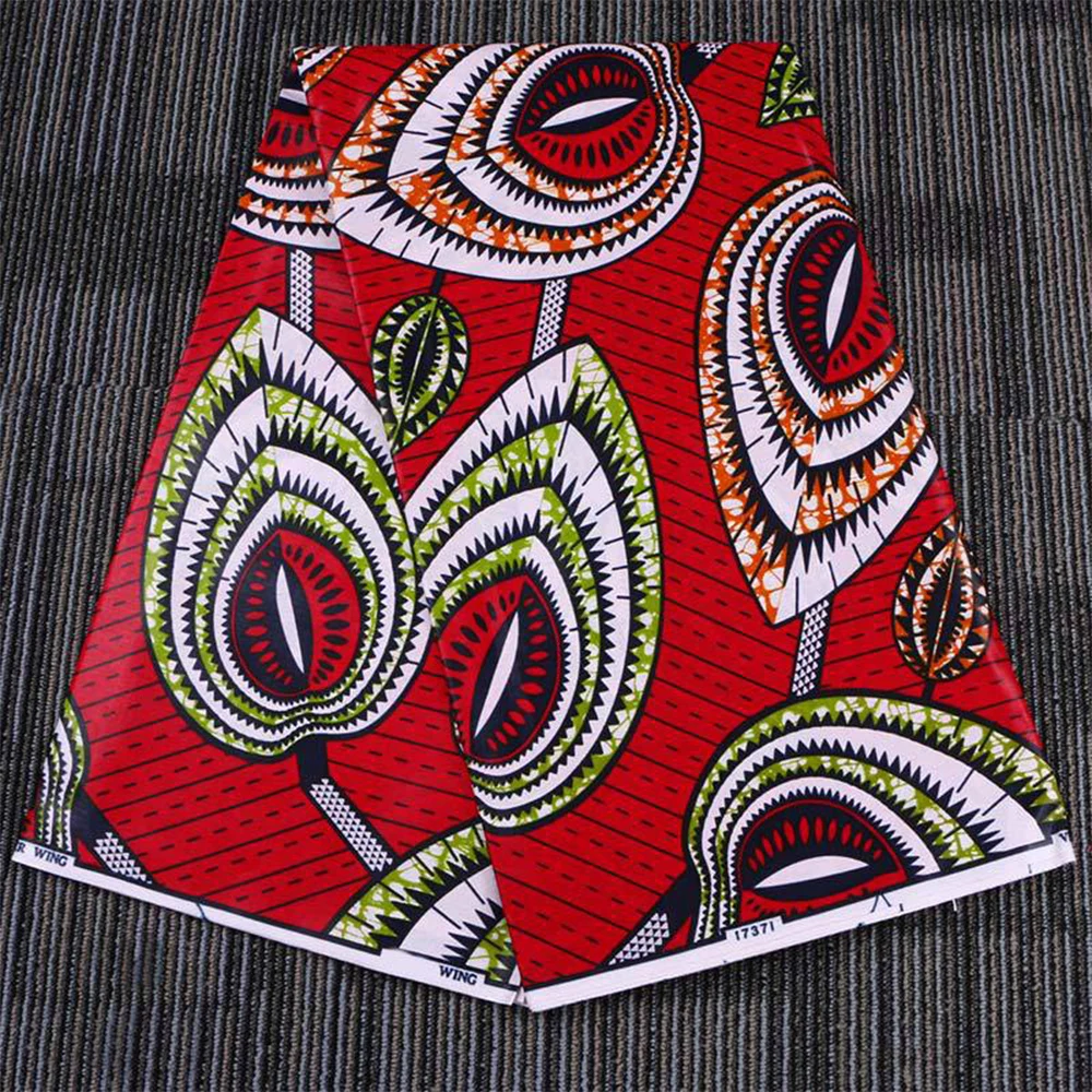 Most Popular African Real Wax Fabric 100% Cotton Nigeria Style High Quality Ankara  Print Wax Pagne For Party Dress