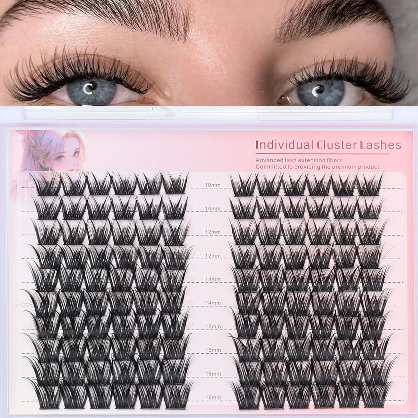 120PS D-URL غير مرئية رمش حزمة عدة Wispy الطبيعية رمش حزمة تمديد عدة لتقوم بها بنفسك رمش تمديد كيت D-URL 10-16 مللي متر #5