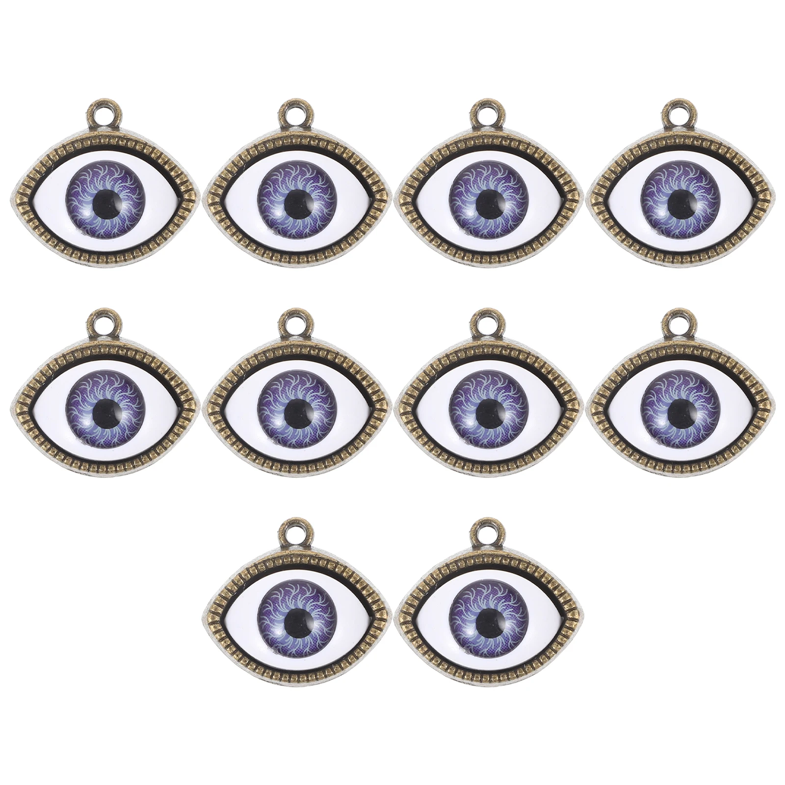 

10 Pcs Alloy Jewelry Pendant Evil Eyes Charm for Women Necklace Making Charms Pendants