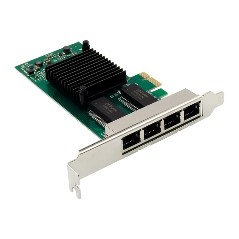I340-T4 PCI-E X1 Gigabit Server Network Card 4 Port RJ45 PCI Express X Gen 2.1 5GT/S 82580EB Gigabit Network Card