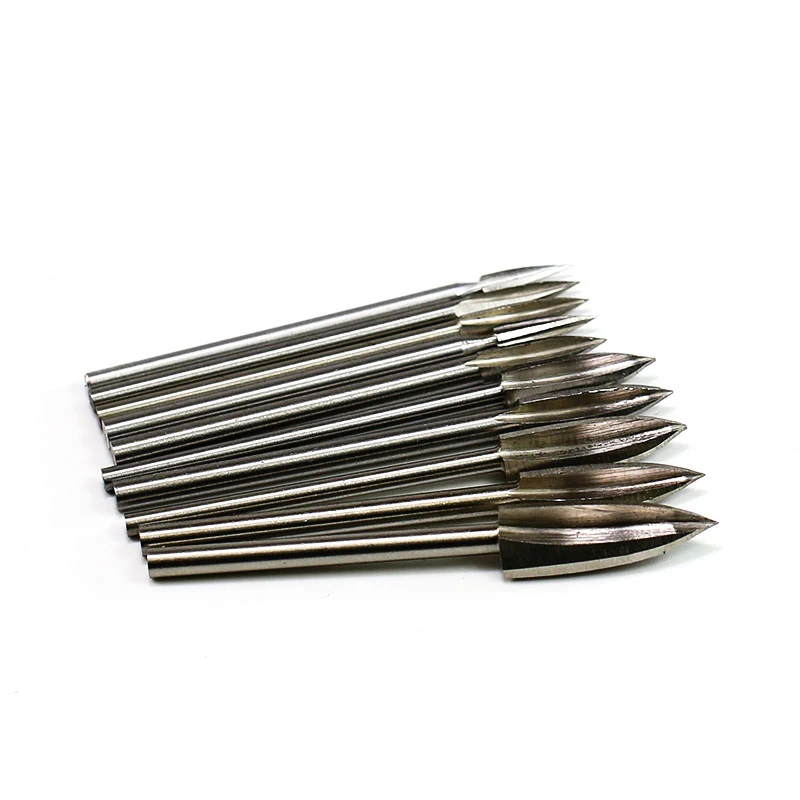 5PCS/Set Wood Engraving Drill Bit Set Steel Solid Carbide Grinding Burr For Woodworking Drilling Carving Engraving Bit Set